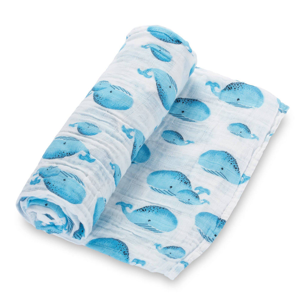 Whale Hello There - Baby Swaddle Blanket Set