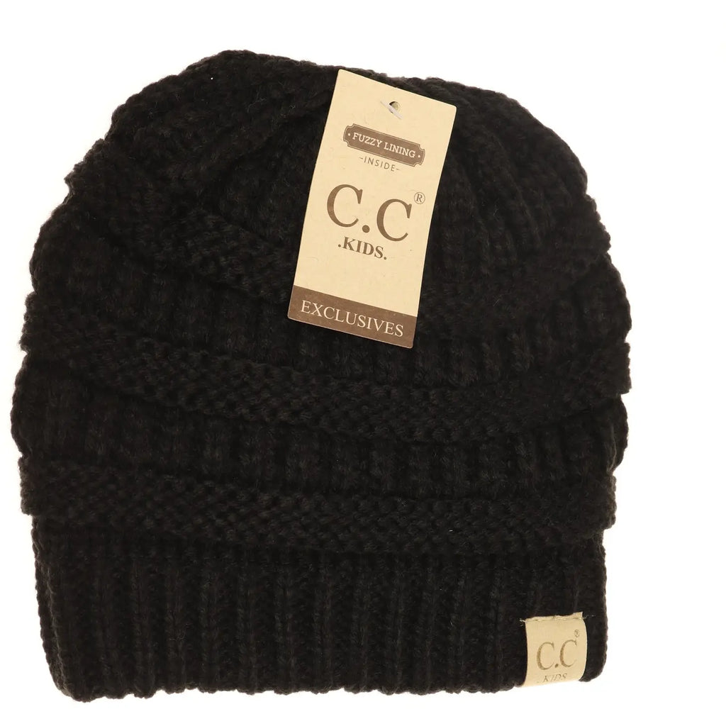Kids Solid Fuzzy Lined Cc Beanie - Loch and Ali's Children's Boutique