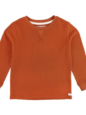 Sea Spray Waffle Knit Long Sleeve Crew Neck Shirt - Loch and Ali's Children's Boutique