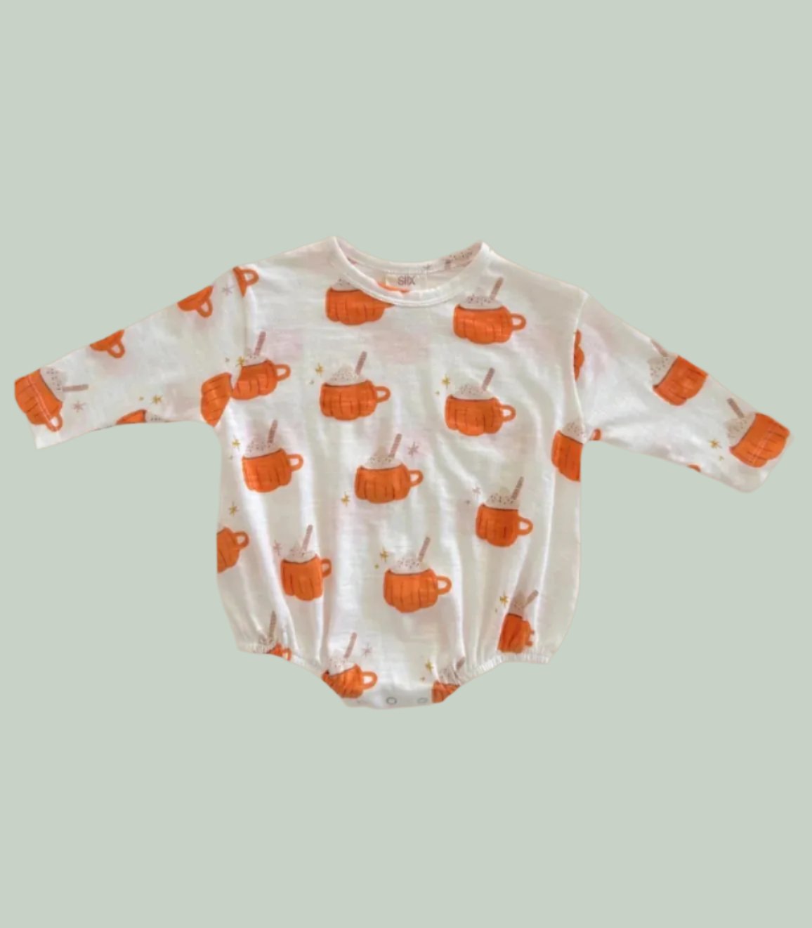 Pumpkin Mug T-Shirt Bubble Romper
