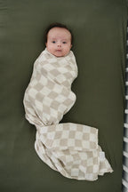 Muslin Taupe Swaddle Blanket