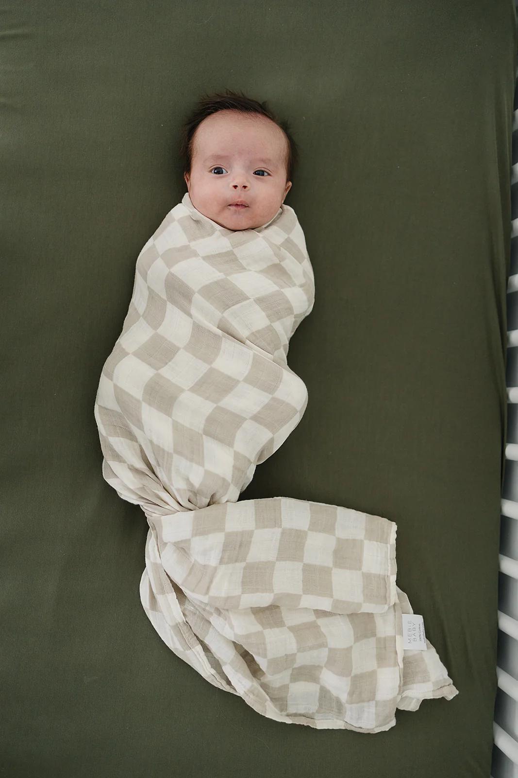 Muslin Taupe Swaddle Blanket