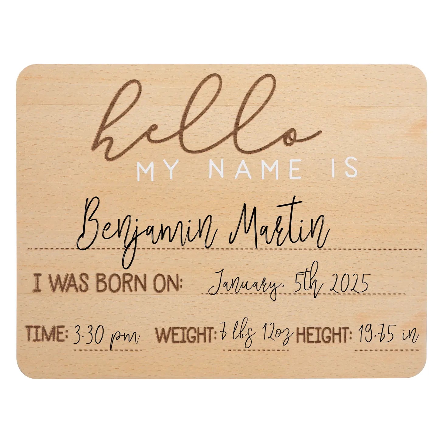 Fill in Baby Arrival Milestone Photo Prop - Loch and Ali's Children's Boutique