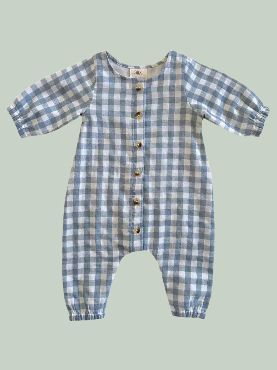 Gingham LS  Jumpsuit