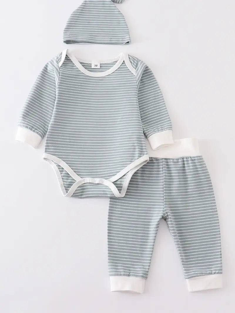 Stripe Baby 3pc Set - Loch and Ali's Children's Boutique