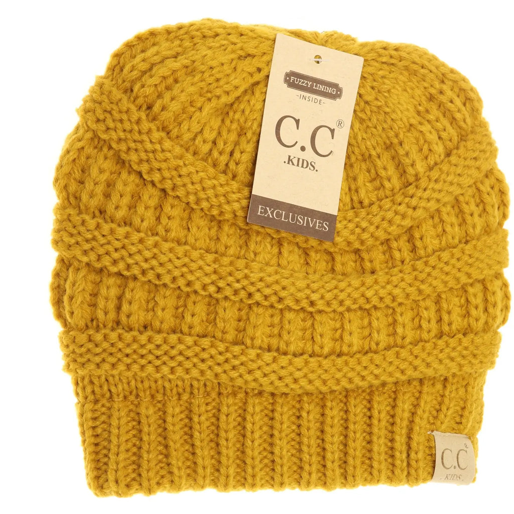 Kids Solid Fuzzy Lined Cc Beanie - Loch and Ali's Children's Boutique