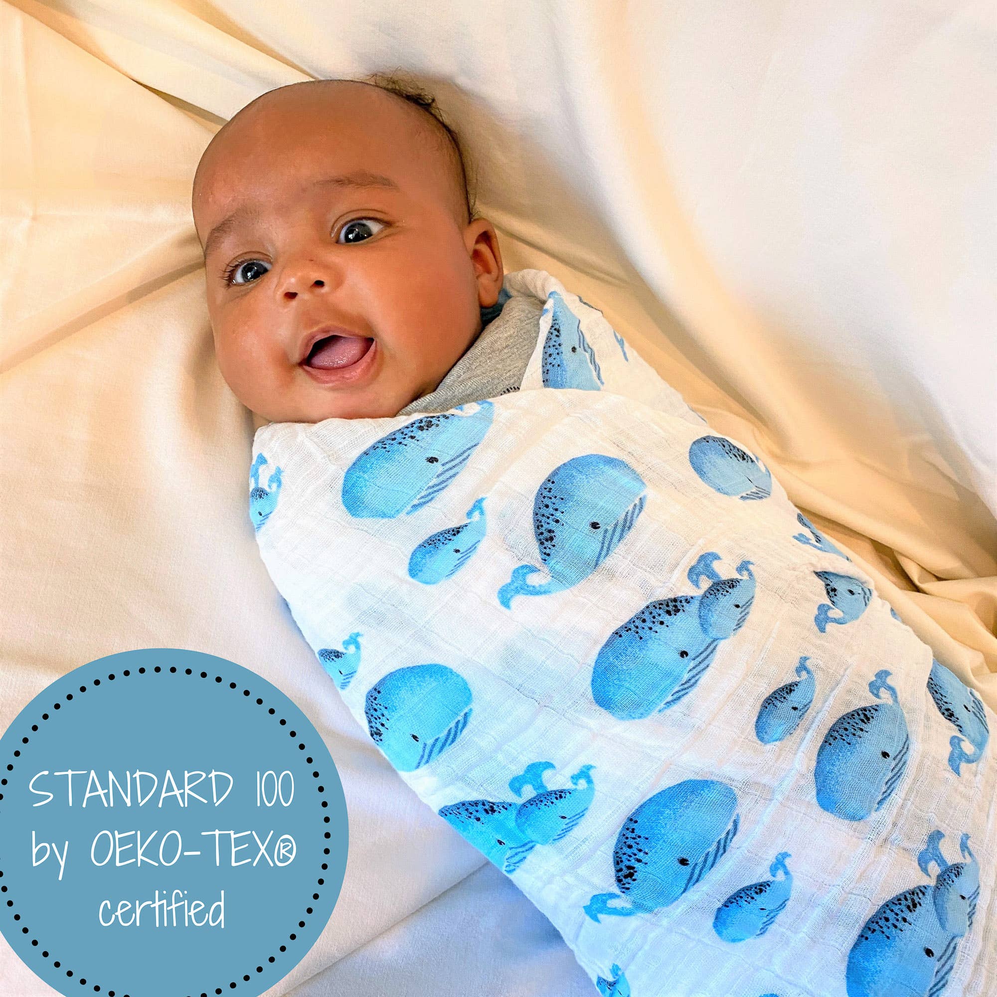 Whale Hello There - Baby Swaddle Blanket Set