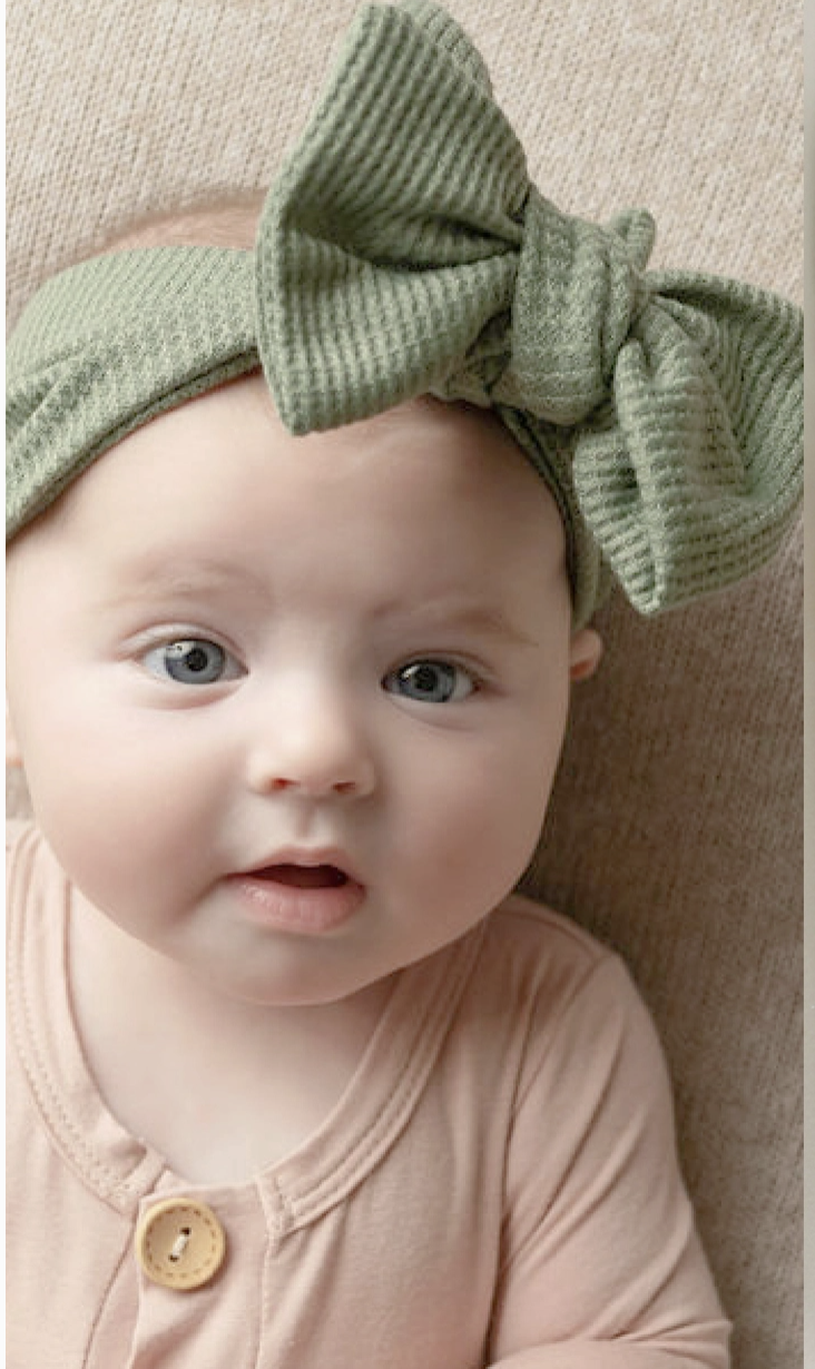 Waffle Bow Baby Headbands