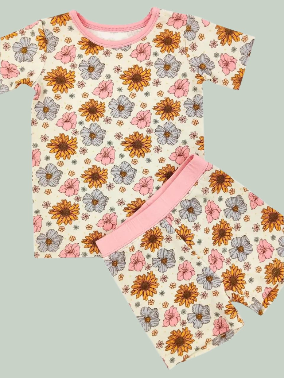 Floral Bamboo Shorts Set