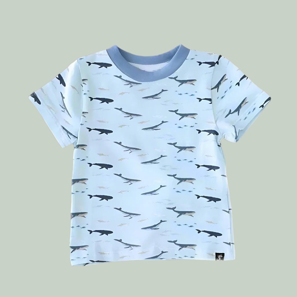 Baby Boys T-Shirt - Majestic Whales - Loch and Ali's Children's Boutique