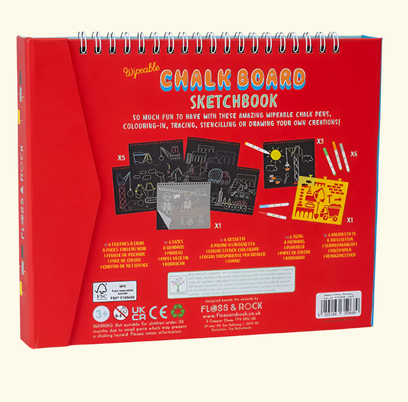 Construction Chalkboard Sketchbook