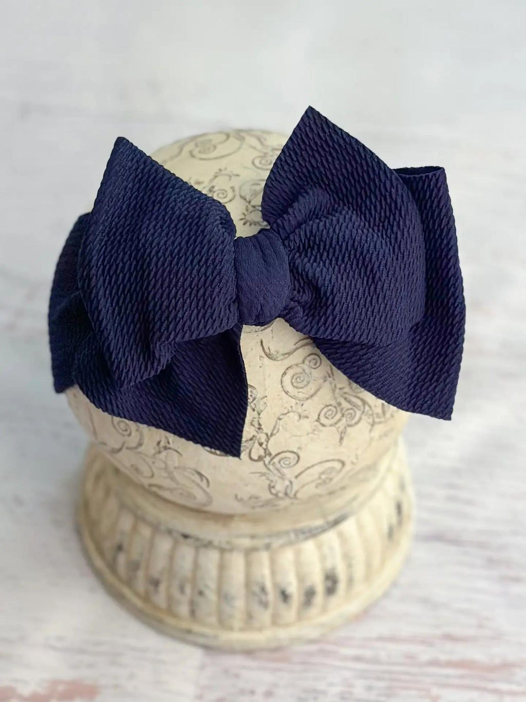 Double Bow Textured Solid Headband