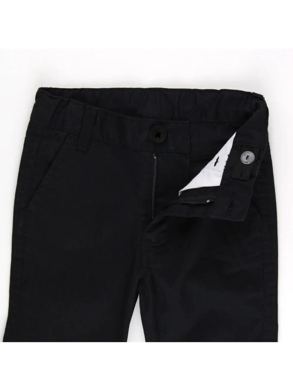 Boys Black Stretch Chino Pants - Loch and Ali's Children's Boutique