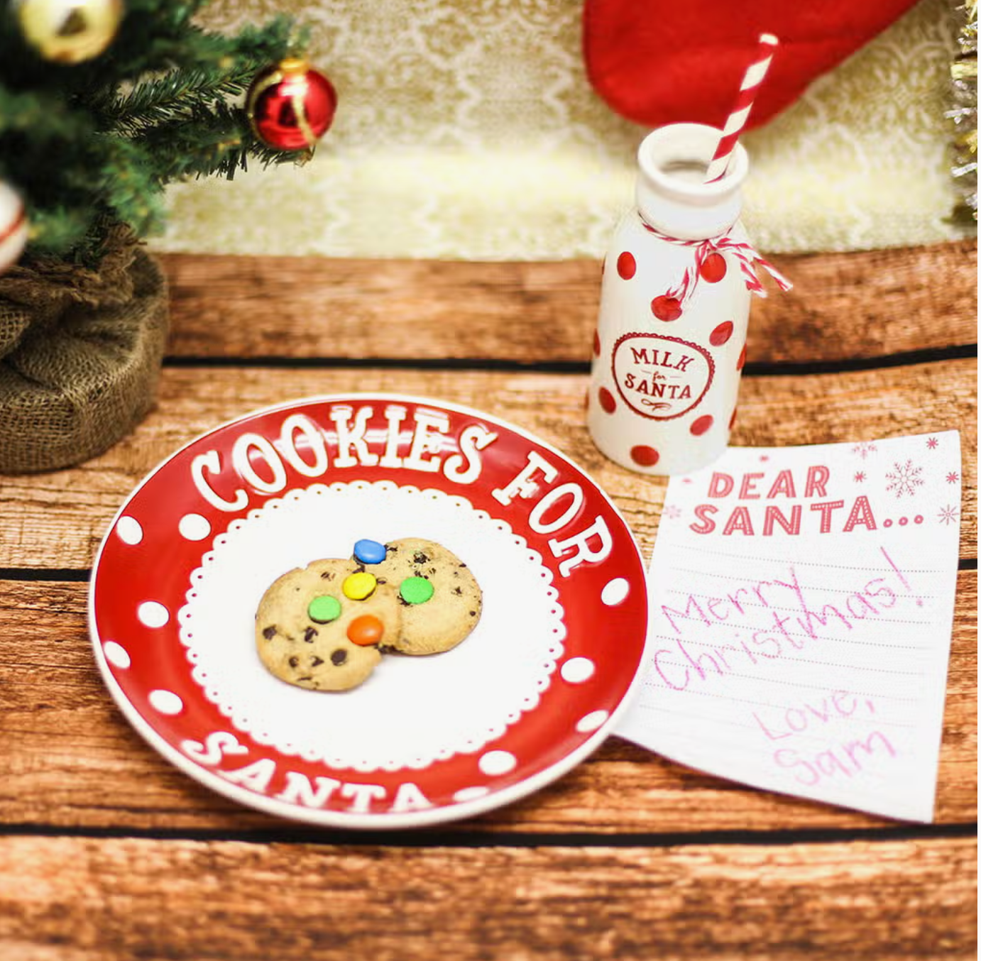 Christmas Santa's Milk & Cookie Set