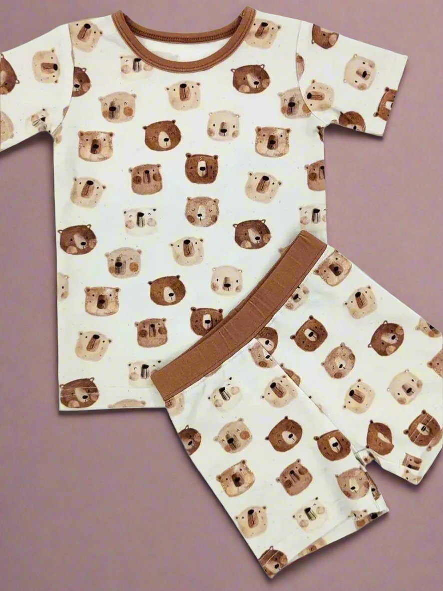 Bear Bamboo Shorts Set