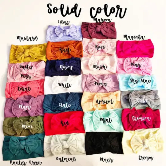 Solid Color Nylon Headband - Loch and Ali's Children's Boutique