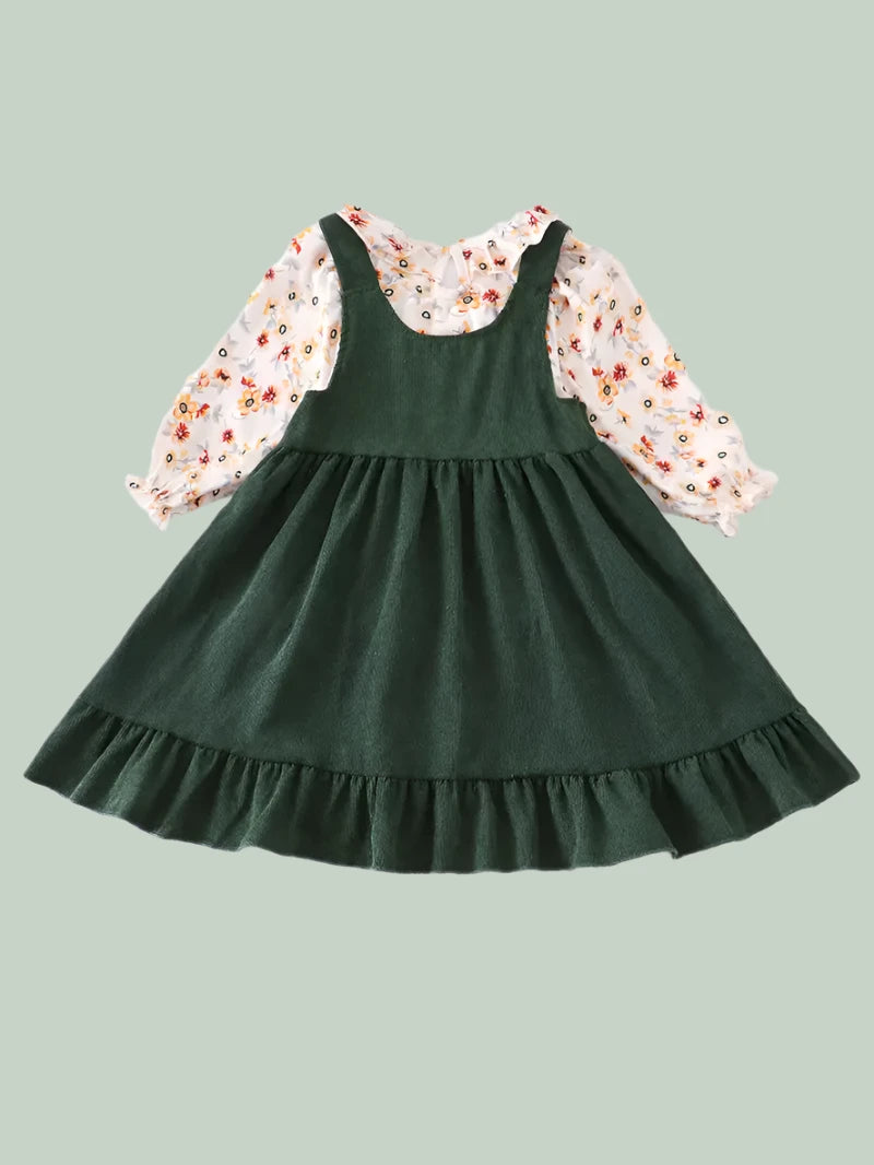 Forest Floral Print Strap Skirt Set - Loch and Ali's Children's Boutique