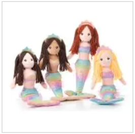 Plush Mermaid Doll – 12"