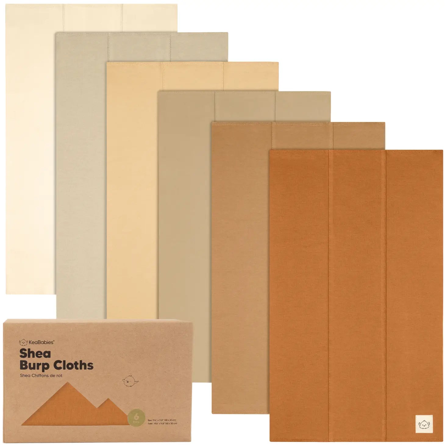 6-Pack Shea Burp Cloths (Terracotta) - Loch and Ali's Children's Boutique