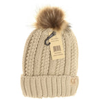 Kids Fuzzy Lined Fur Pom Cc Beanie - Loch and Ali's Children's Boutique