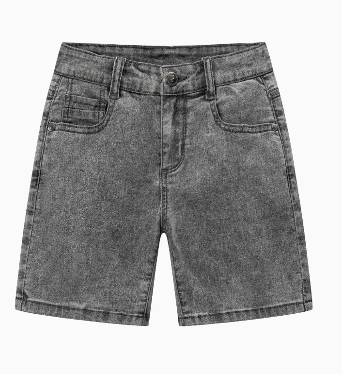 Boy's Denim Shorts-Grey