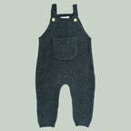 Charcoal Knit Overalls