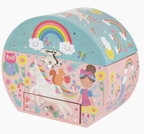 Musical Jewellery Box Oval Shape - Rainbow Fairy