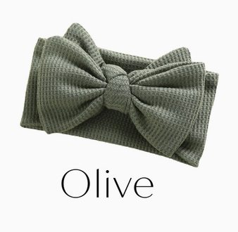 Waffle Bow Baby Headbands