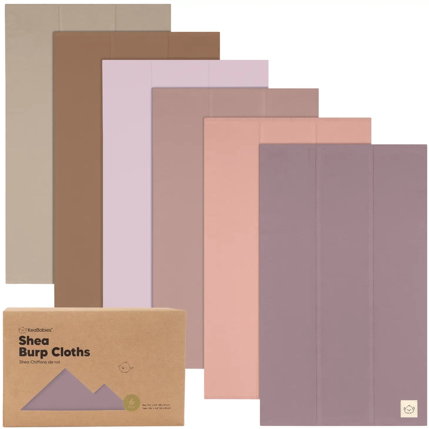 6-Pack Shea Burp Cloths (Terracotta) - Loch and Ali's Children's Boutique