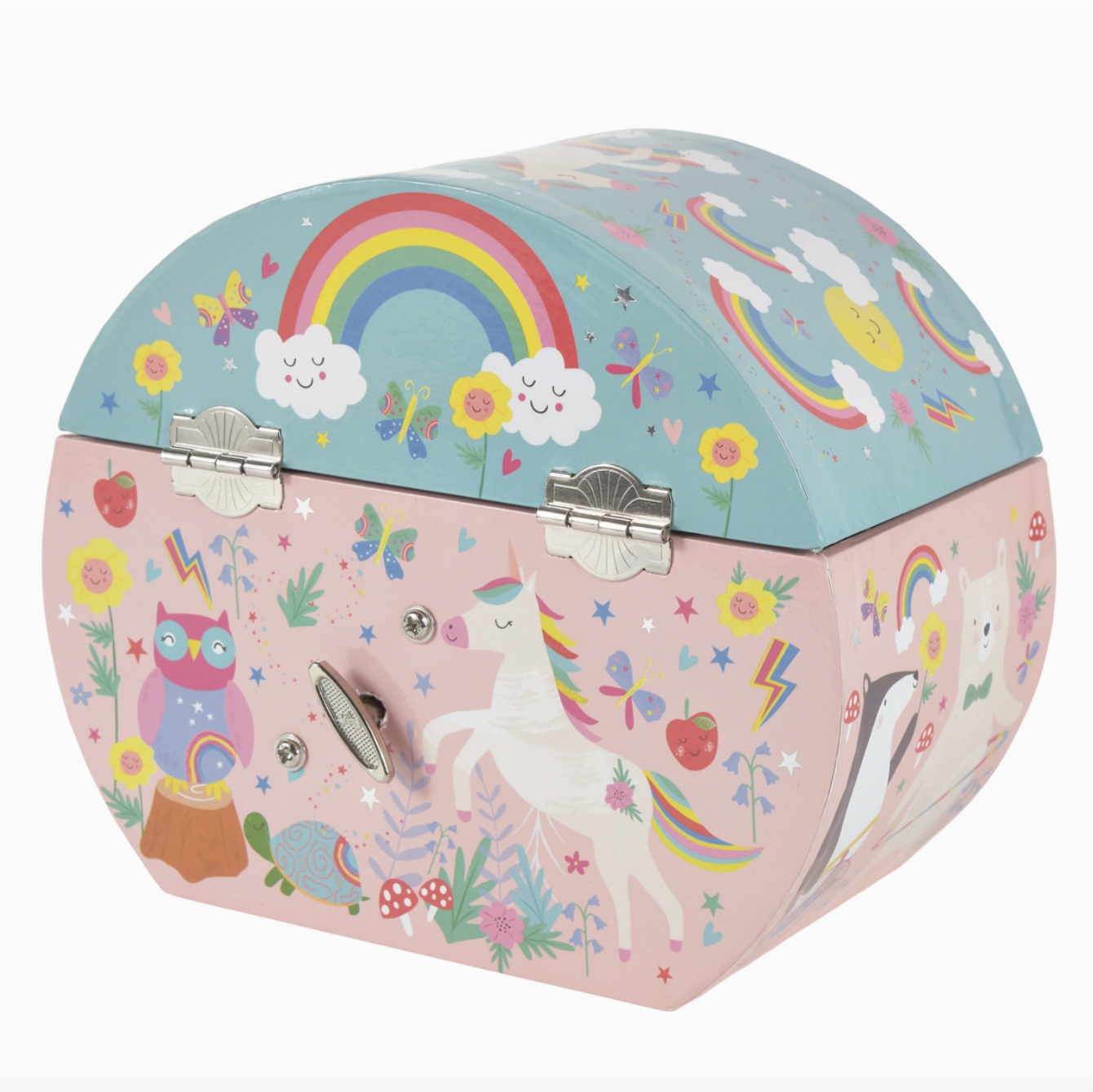 Musical Jewellery Box Oval Shape - Rainbow Fairy