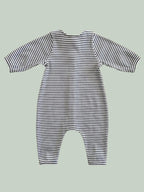 Ribbed Jumpsuit - Black & White Striped