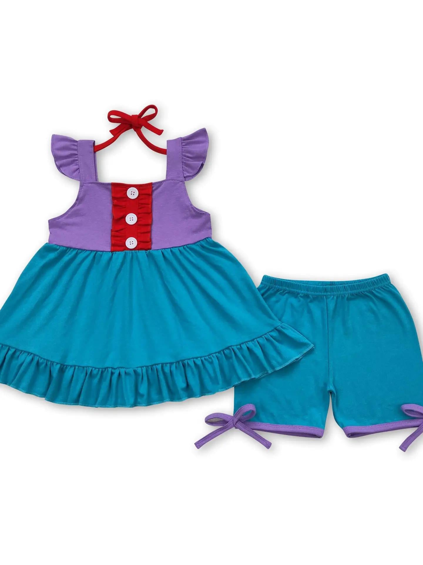 Purple green Princess set