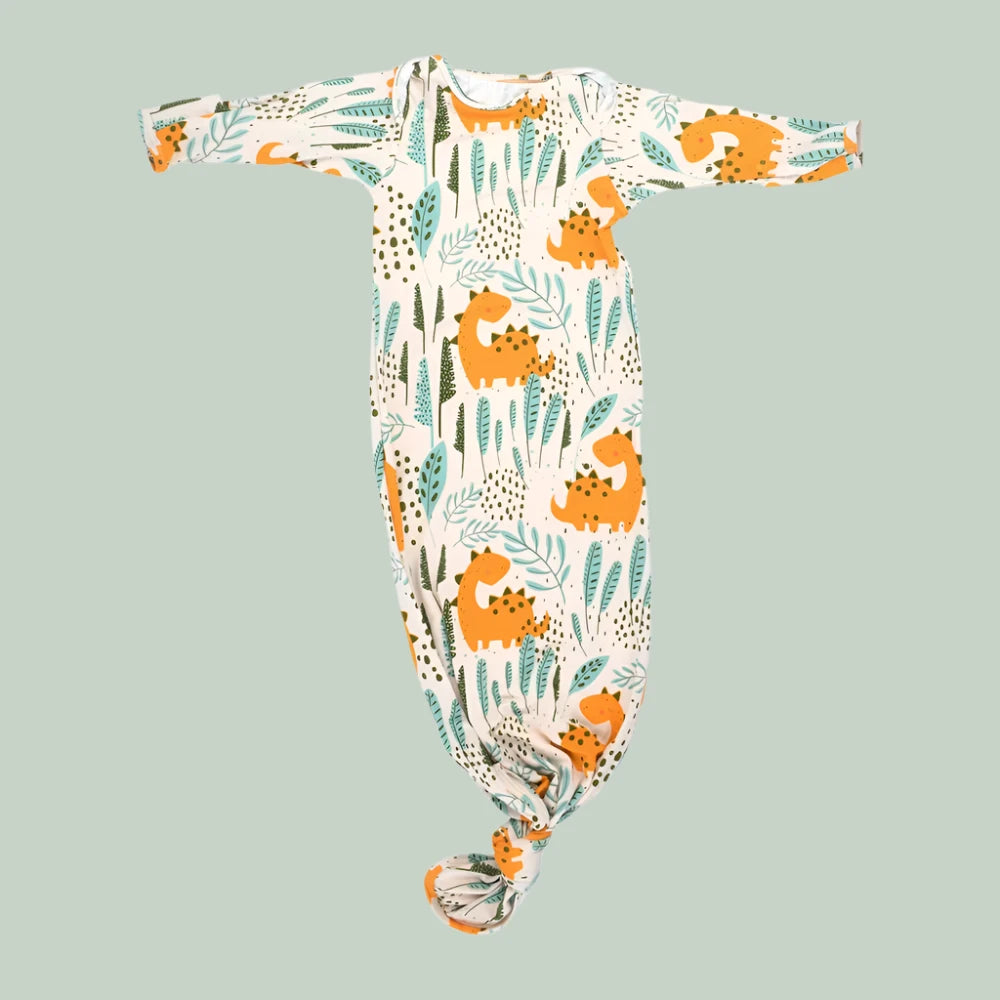 Dinosaur Knotted Gown - Loch and Ali's Children's Boutique