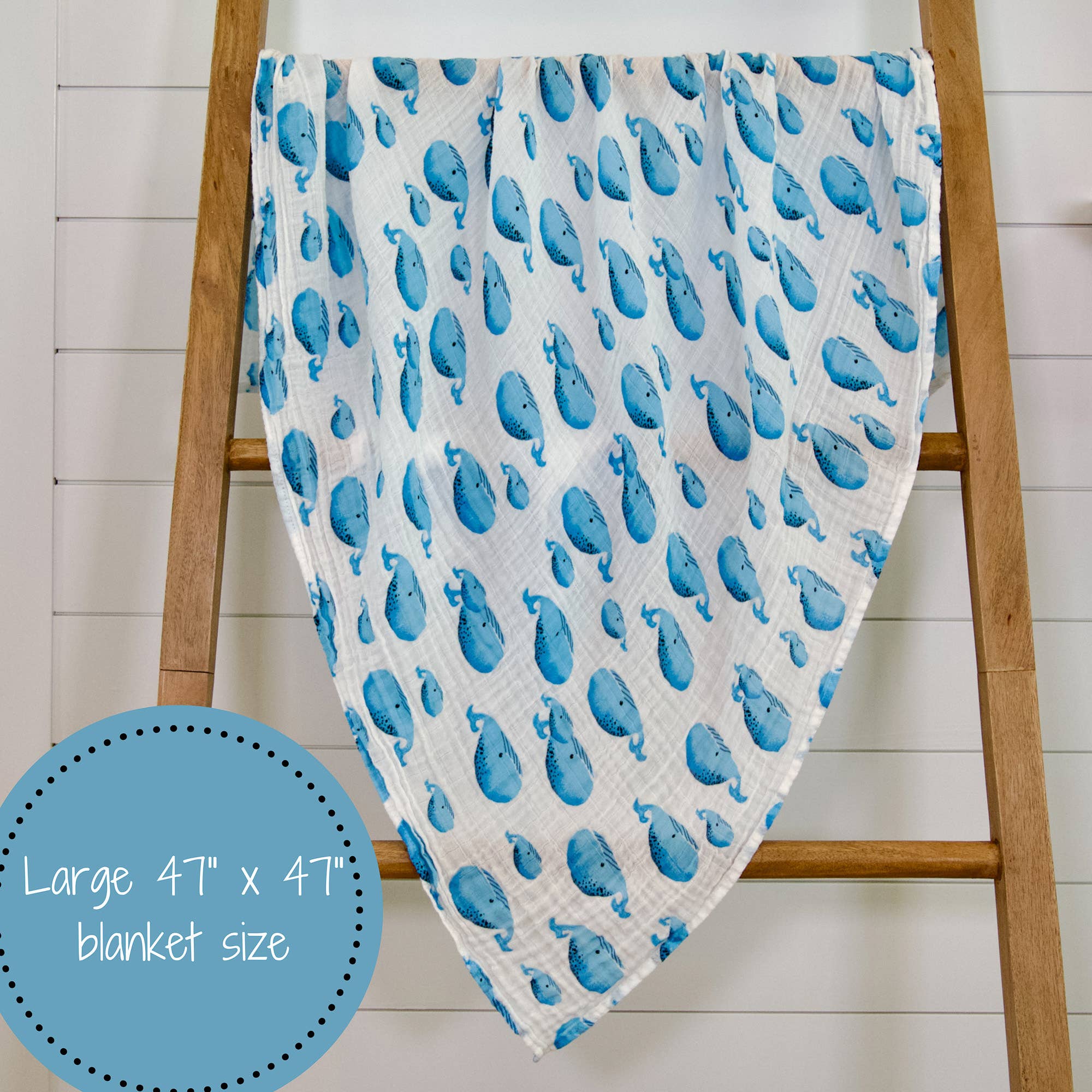 Whale Hello There - Baby Swaddle Blanket Set